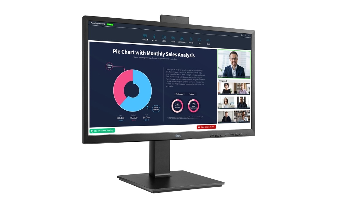 injecteren Associëren Gemiddeld 23.8” IPS FHD Monitor with Built-in Webcam | 24BP750C-B | LG US Business