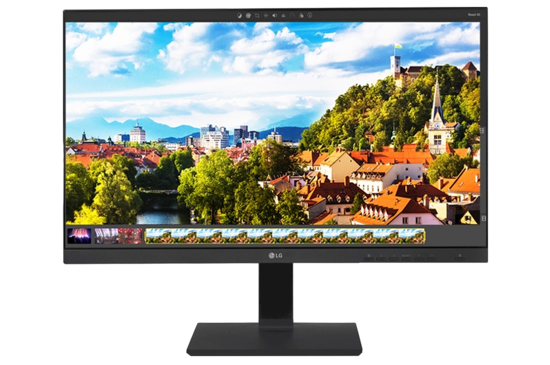 24'' IPS FHD Monitor with Flicker Safe, Built-in Power, Adjustable Pivot  Stand, Wall Mountable & Mini PC Connection Available