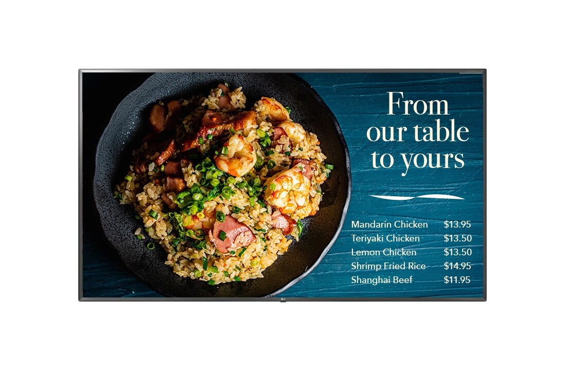 86” UT640S Series UHD Commercial Signage TV LG US Business