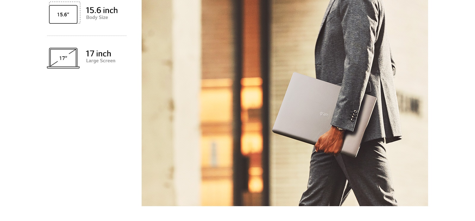 17 inch gram laptop portable