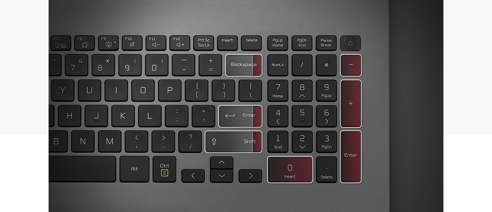 17 inch gram laptop numeric keypad