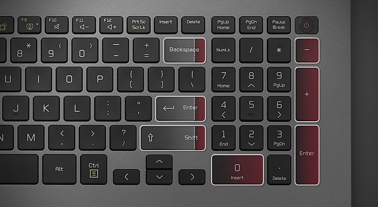 17 inch gram laptop numeric keypad