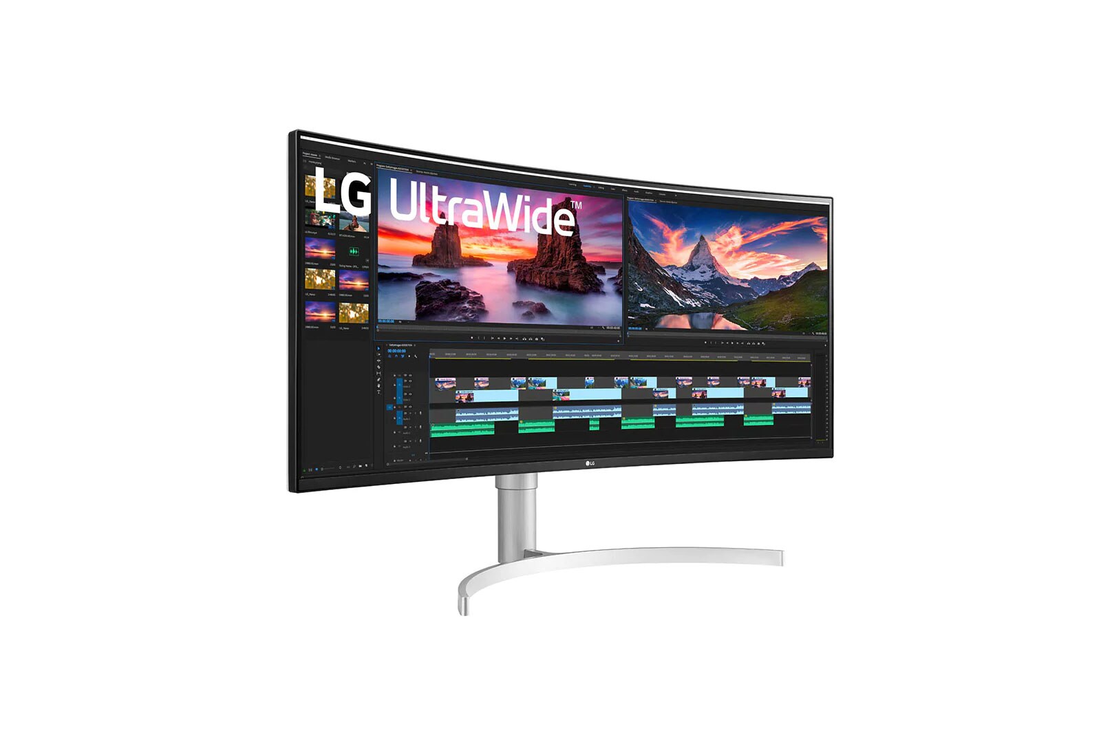 White 38” UltraWide™ Curved Monitor Small Business LG USA