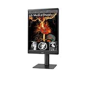 LG 21.3” 3MP IPS Diagnostic Monitor with Ergonomic Design, Daisy Chain, and Front Sensor Calibration, 21.3” 3MP IPS Diagnostic Monitor right angle view with infill, 21HQ513D-S, thumbnail 4