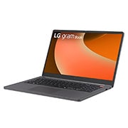 LG 15'' FHD gram Book with Windows 11 Pro & Intel Core i5 Processor, 15" gram SuperSlim -30 degree side view and cover open, 15UB50T-V.APB2U1, thumbnail 4