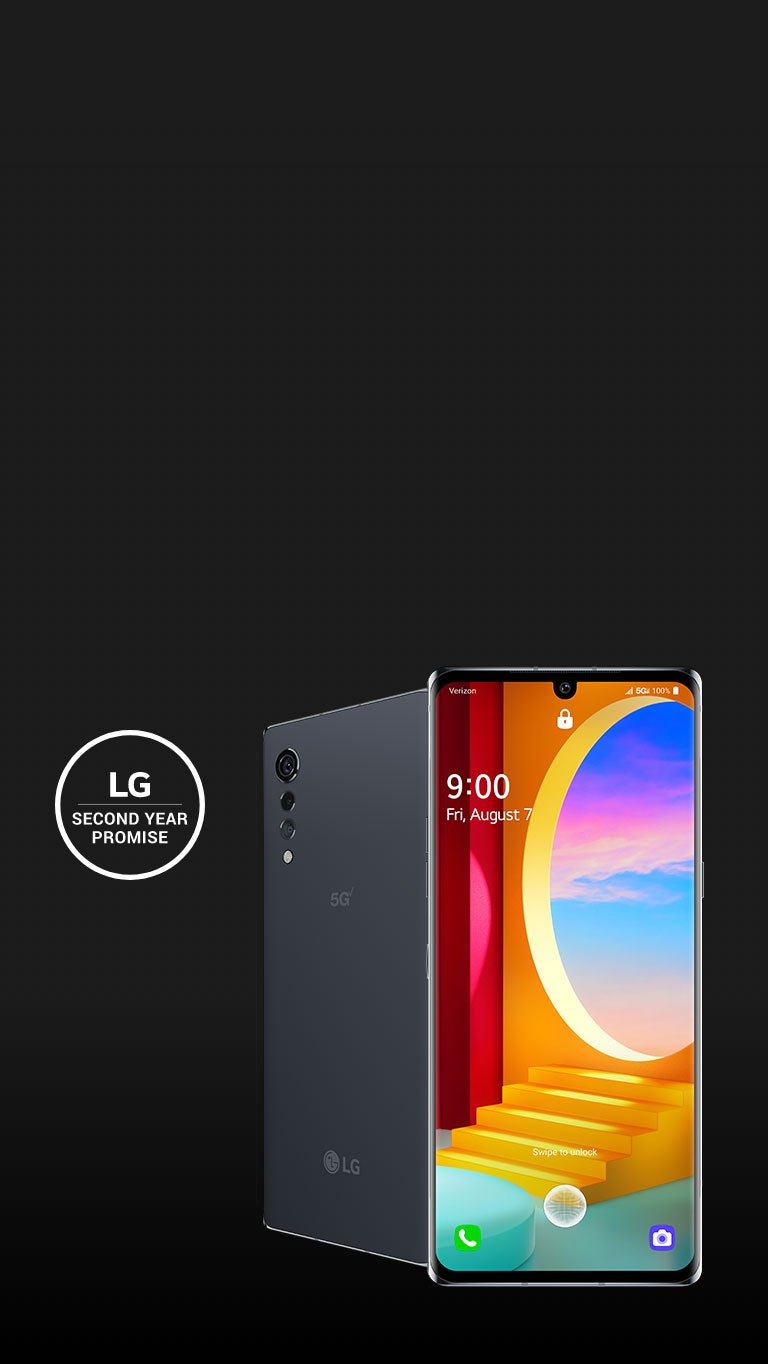 LG VELVET™ 5G UW Dual Screen Smartphone for Verizon Pink White LG USA