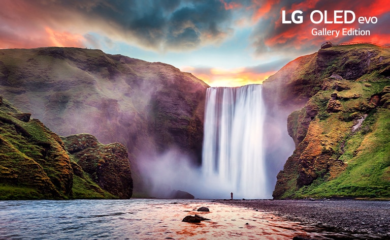 Various images of the natural environment to explain the OLED function of the product