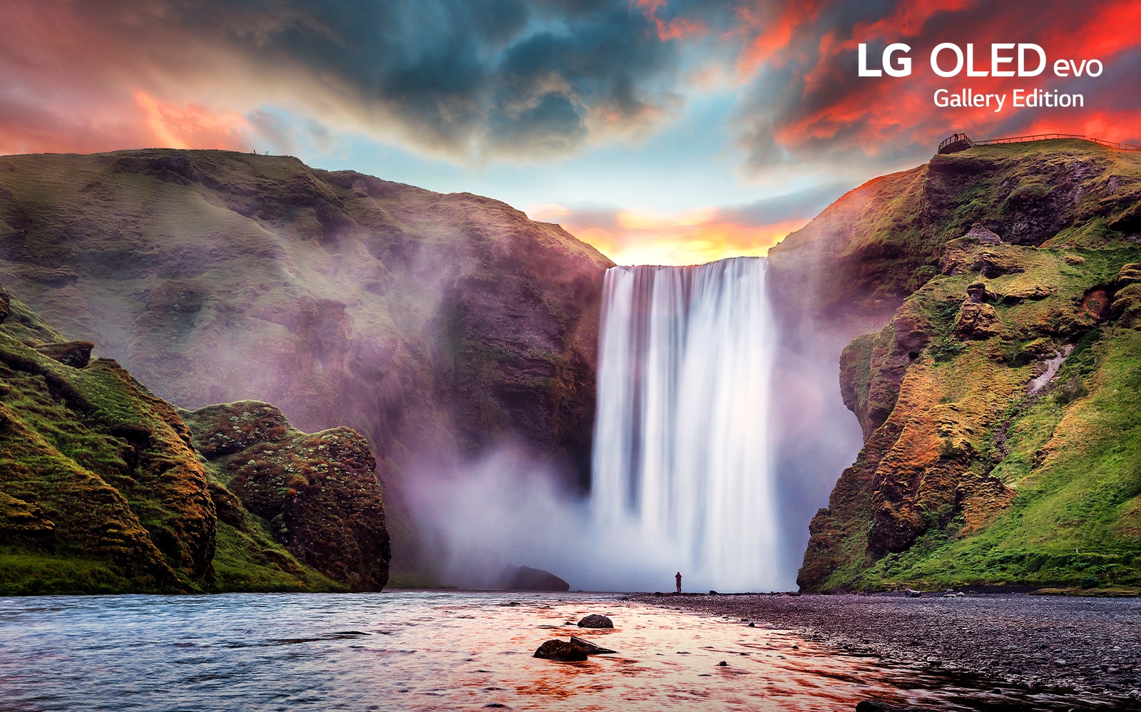 Various images of the natural environment to explain the OLED function of the product