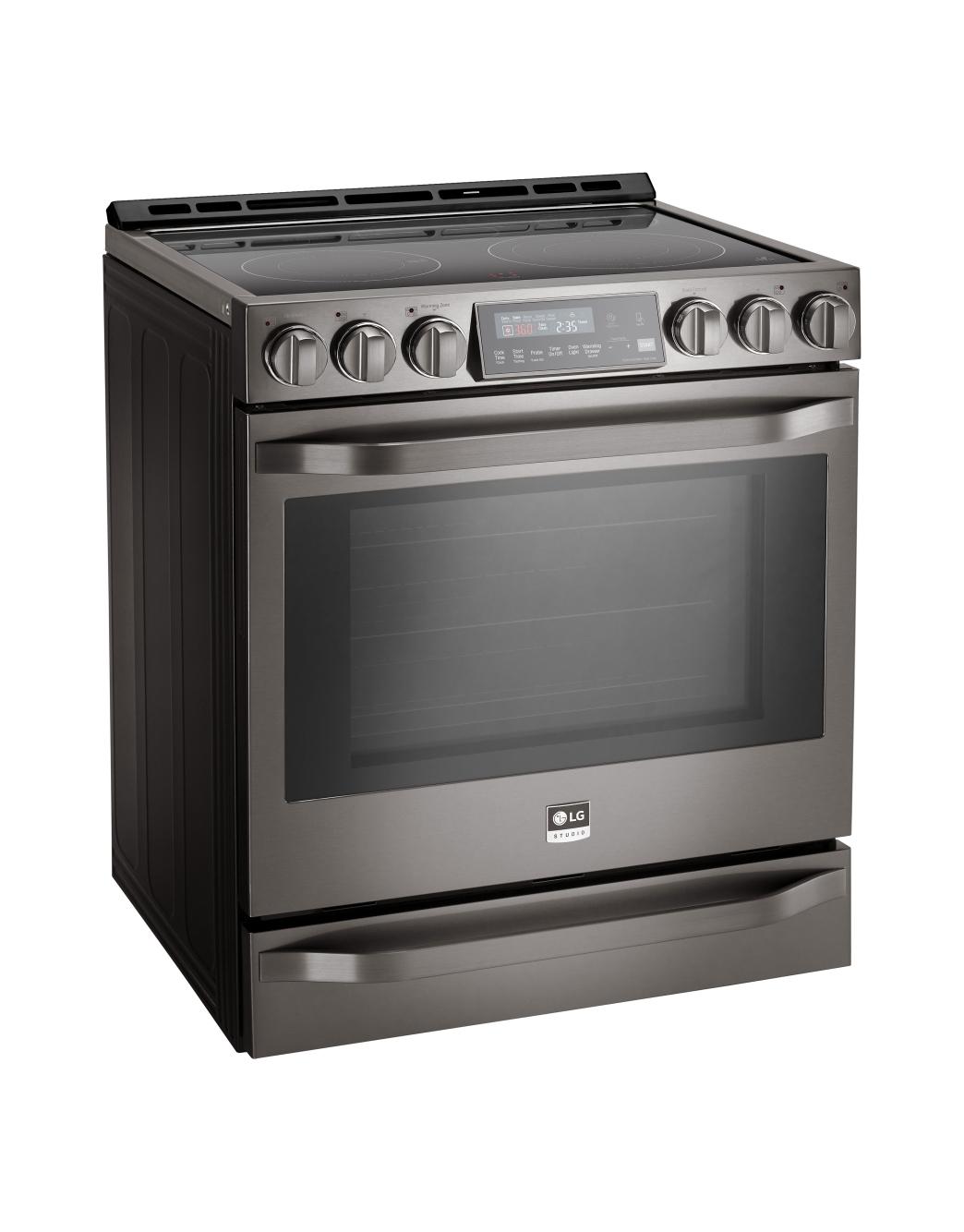 LG LSSE3029BD LG STUDIO Electric SlideIn Range with ProBake LG USA