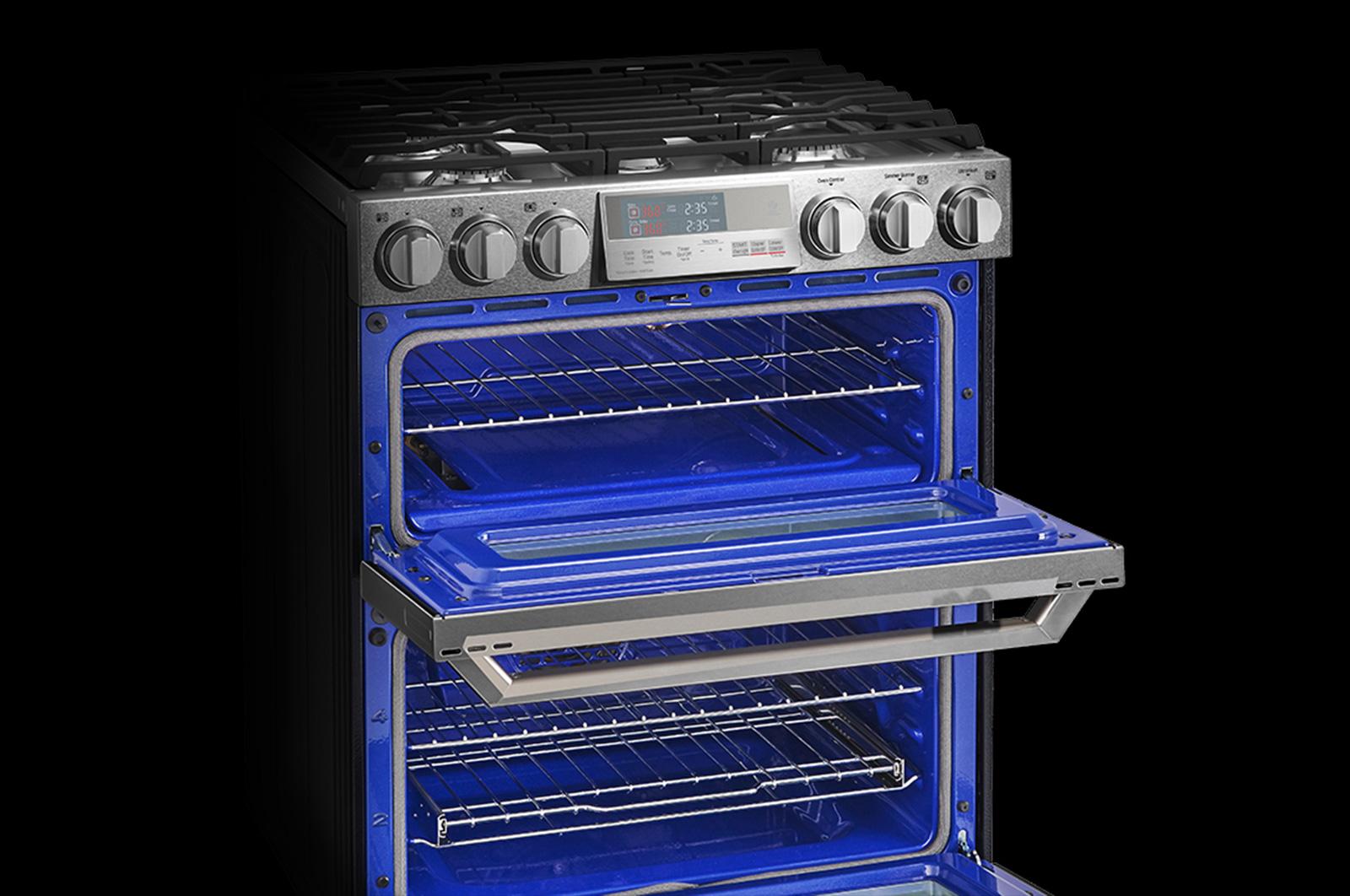 Lg Lutg4519sn Signature Gas Double Oven Slide In Range Usa