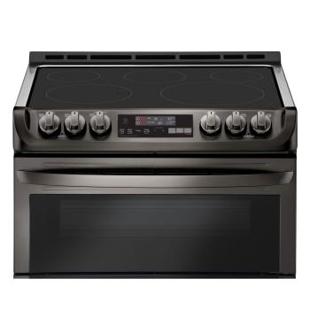 lg black stainless steel electric stove