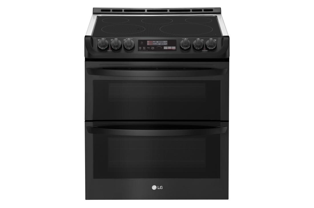 Lg Lte4815bm 7 3 Cu Ft Capacity Electric Double Oven Slide In Smart Wi Fi Enabled Electric Double Oven Slide In Range With Probake Convection And Easyclean