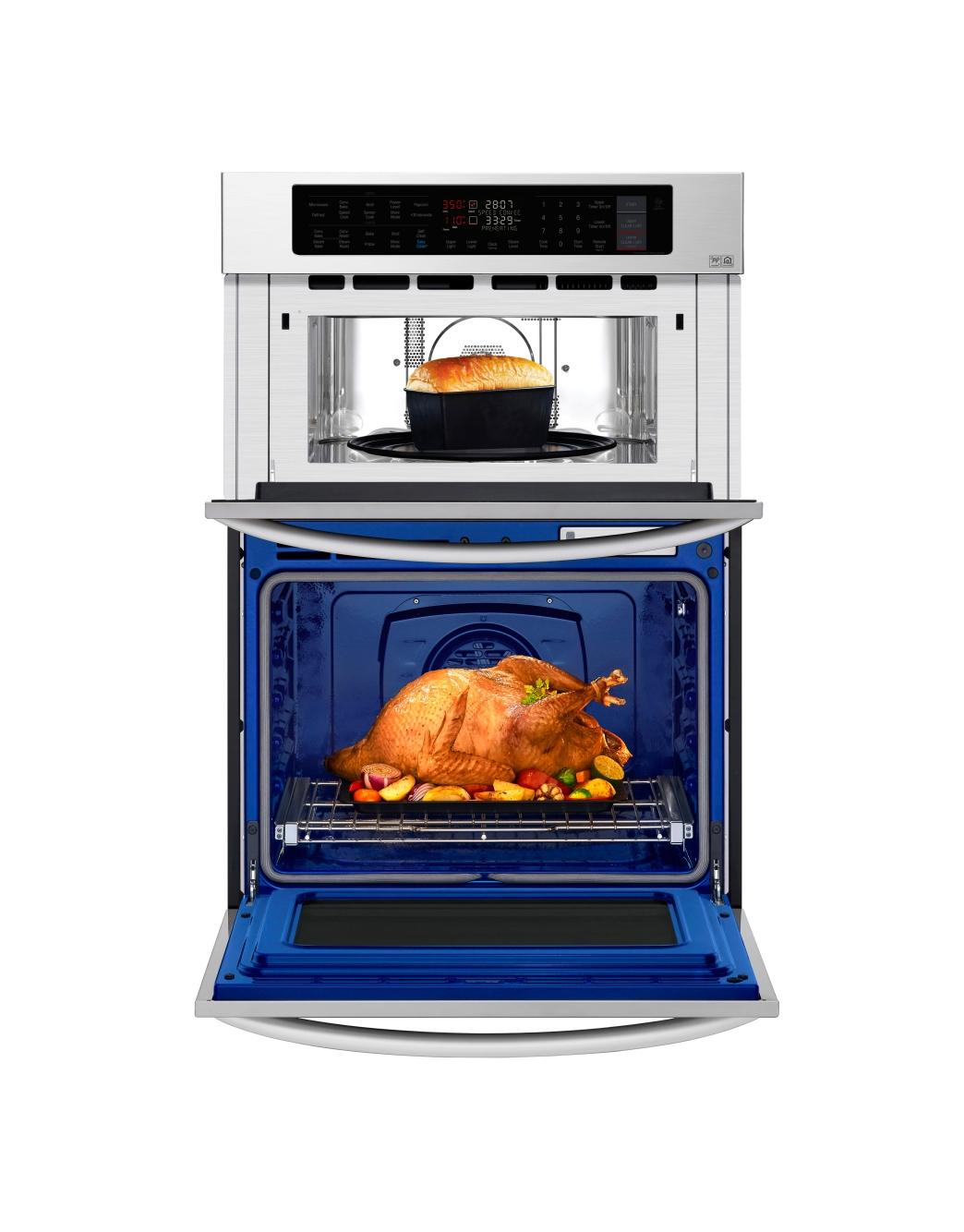 LG 1.7/4.7 cu. ft. Smart wifi Enabled Combination Double Wall Oven