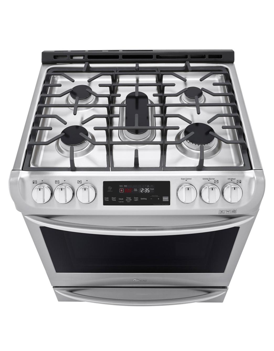 LG 6.3 cu. ft. Smart wifi Enabled Dual Fuel Slidein Range with