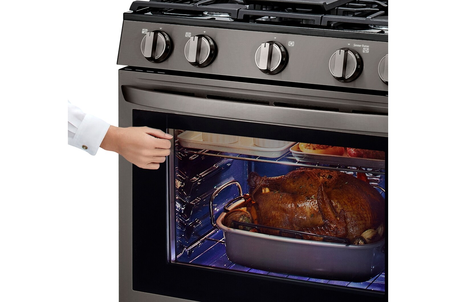 LG 5.8 cu ft. Smart WiFi Enabled True Convection InstaView® Gas Range