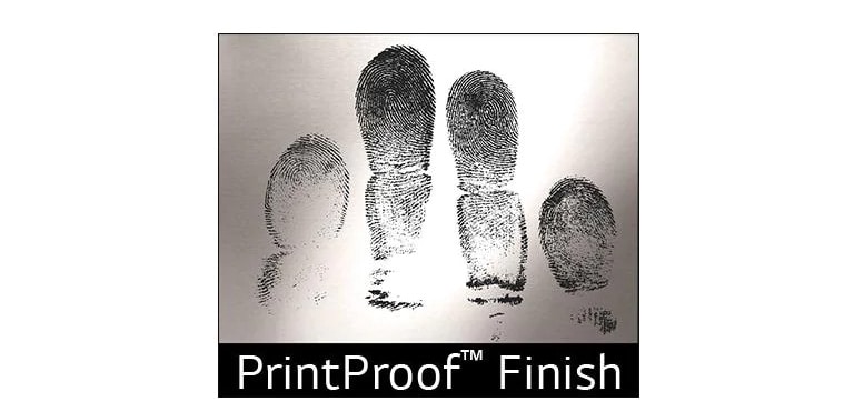 PrintProof™ fingerprint and smudge resistant finish
