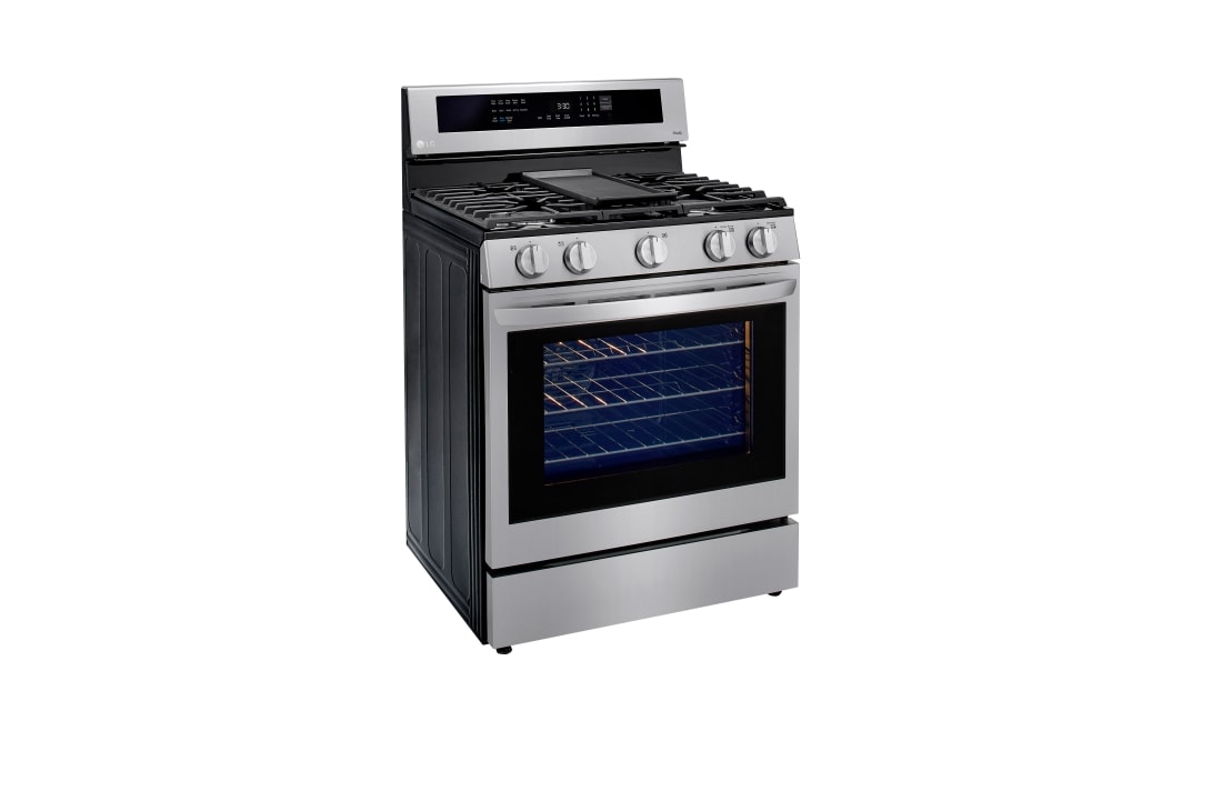 gas range with air fryer