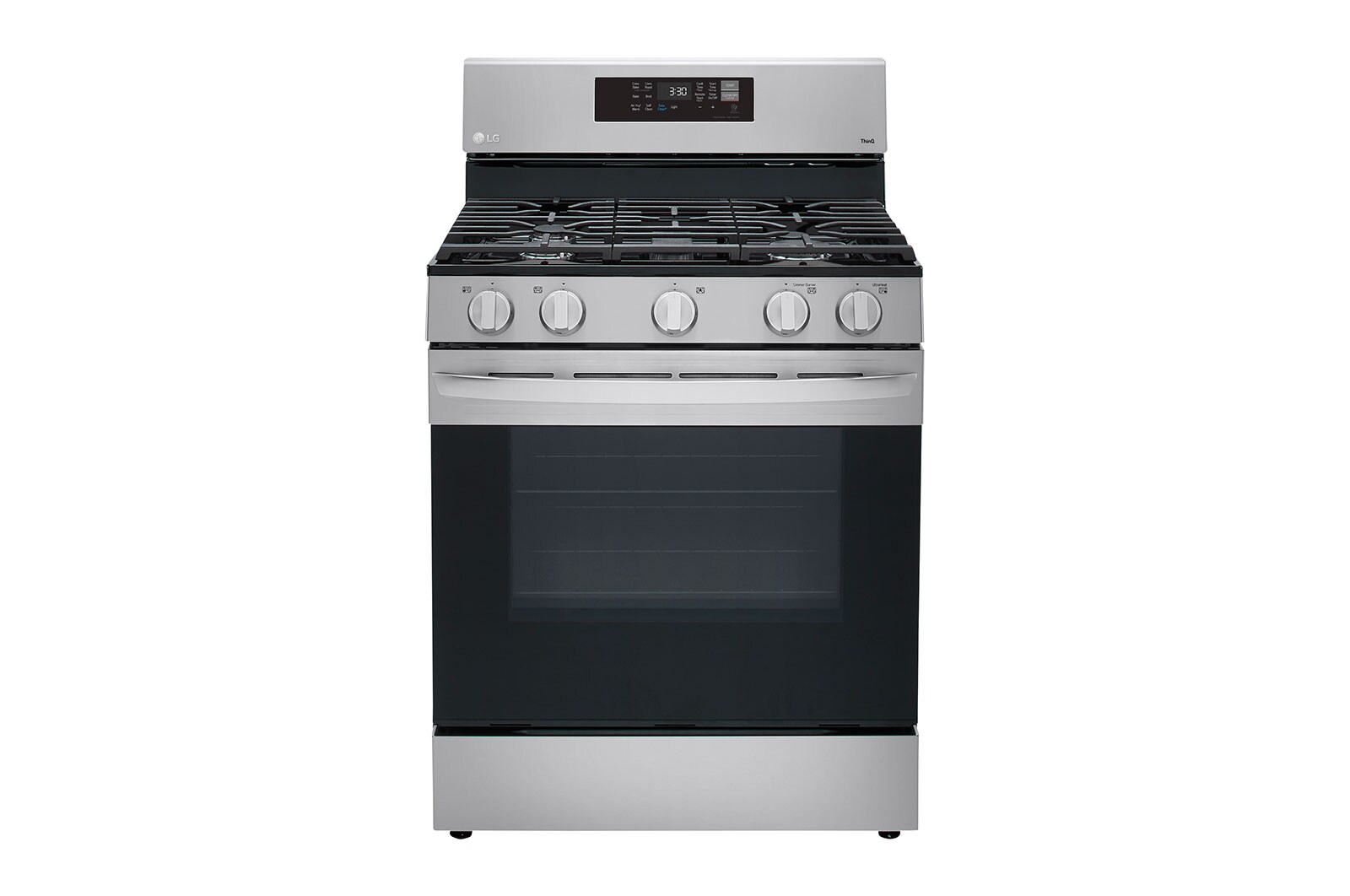 LG 5.8 cu ft. Smart Wi-Fi Enabled Fan Convection Gas Range with Air Fry & EasyClean®, Front, LRGL5823S