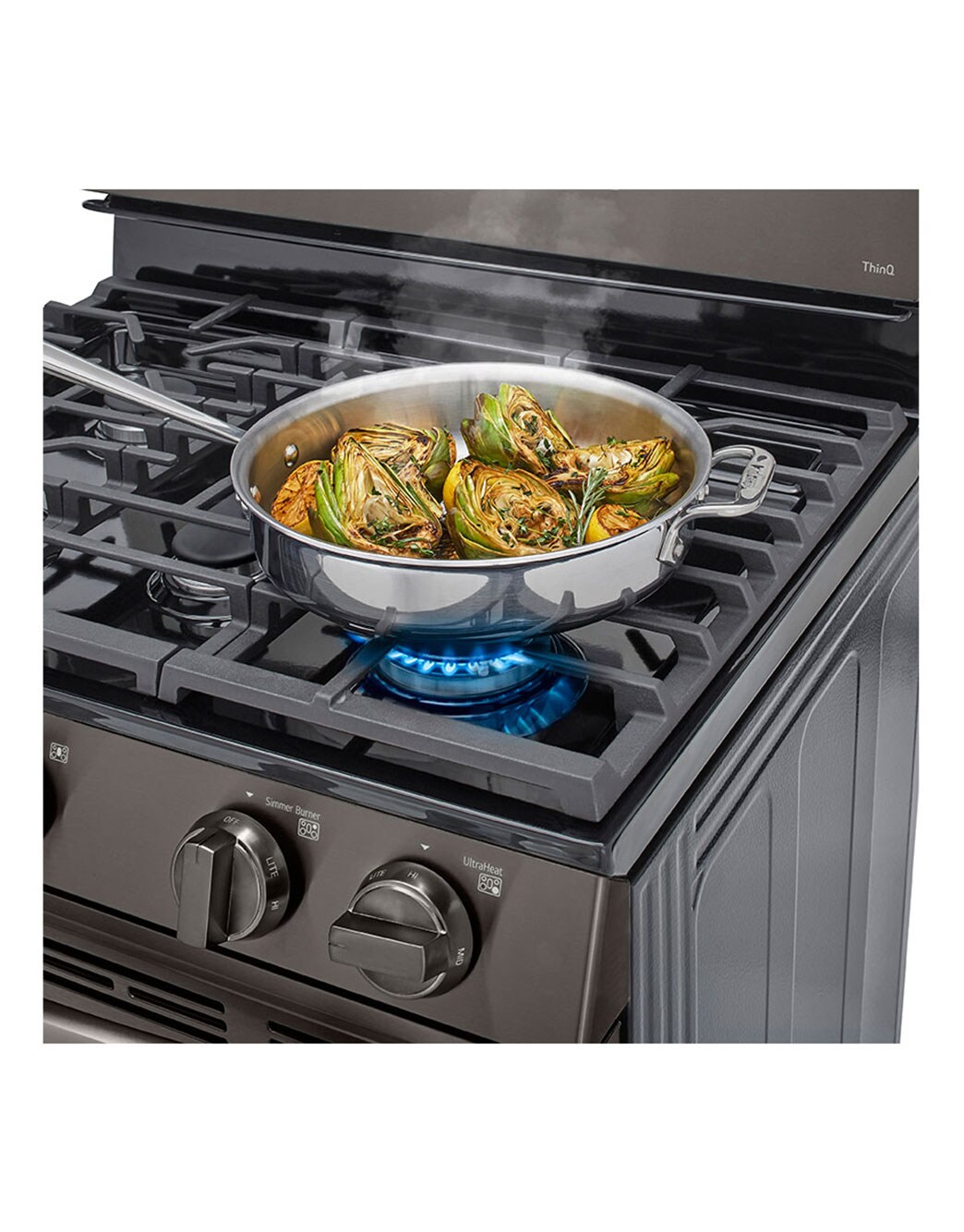 LG 5.8 cu ft. Smart WiFi Enabled Fan Convection Gas Range with Air Fry