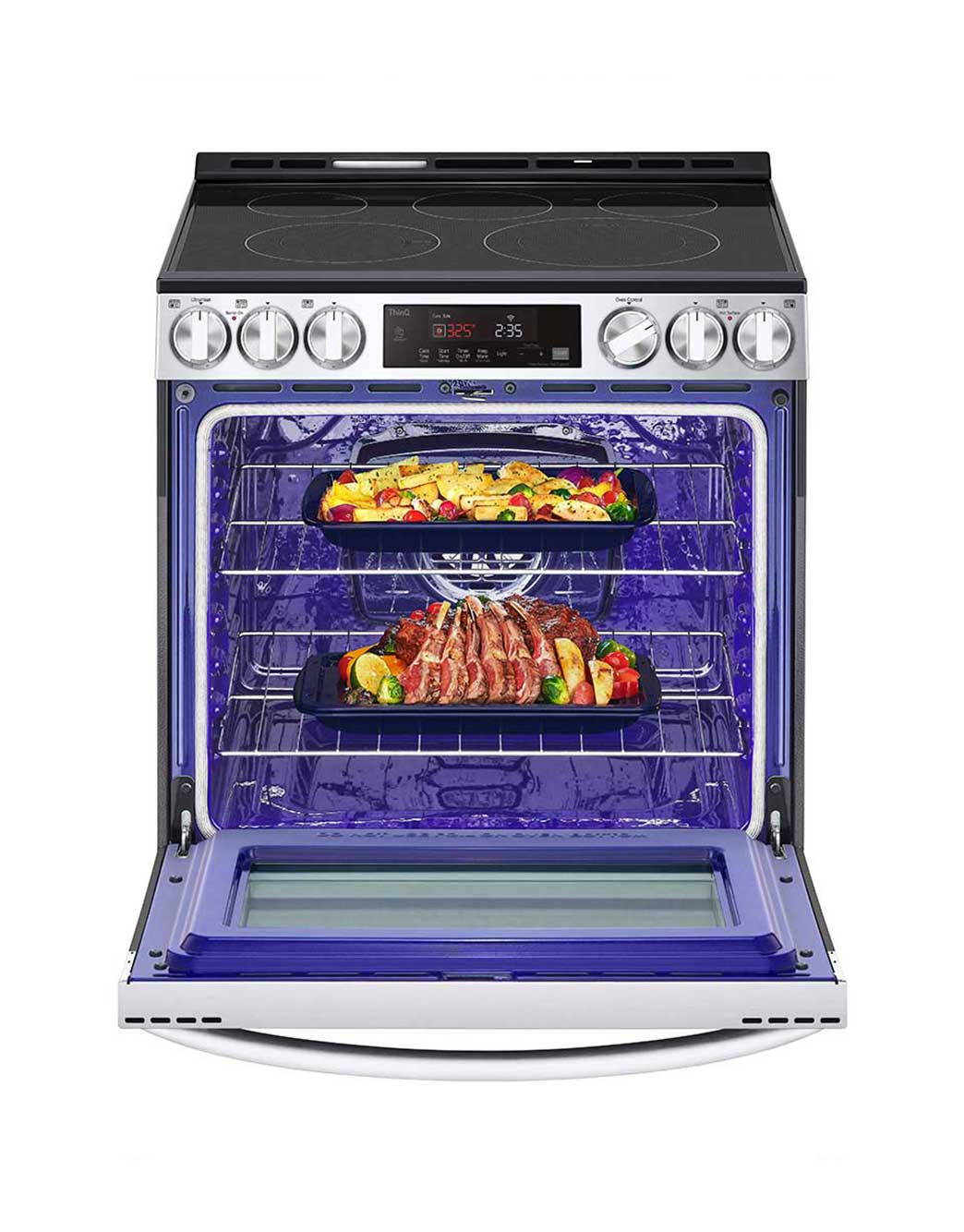 LG LSEL6333F 6.3 cu ft. Smart WiFi Enabled Fan Convection Electric