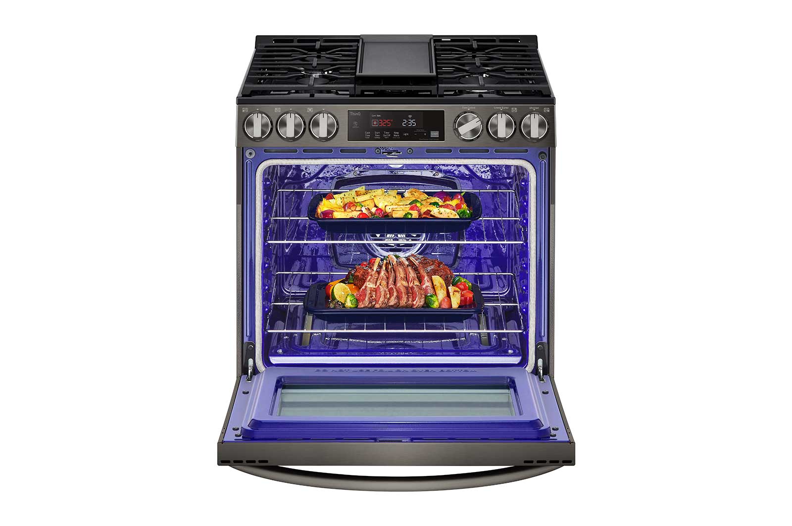 LG 5.8 cu ft. Smart WiFi Enabled Fan Convection Gas Slidein Range