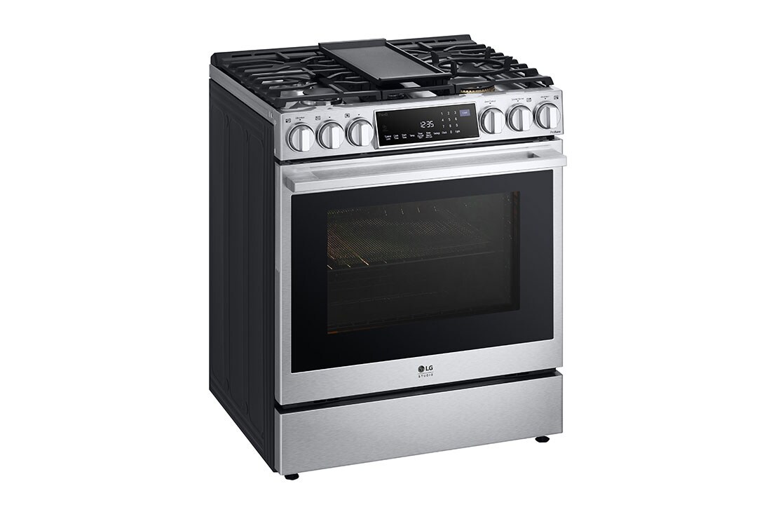 LG ﻿LG STUDIO 6.3 cu. ft. InstaView® Gas Slidein Range with ProBake