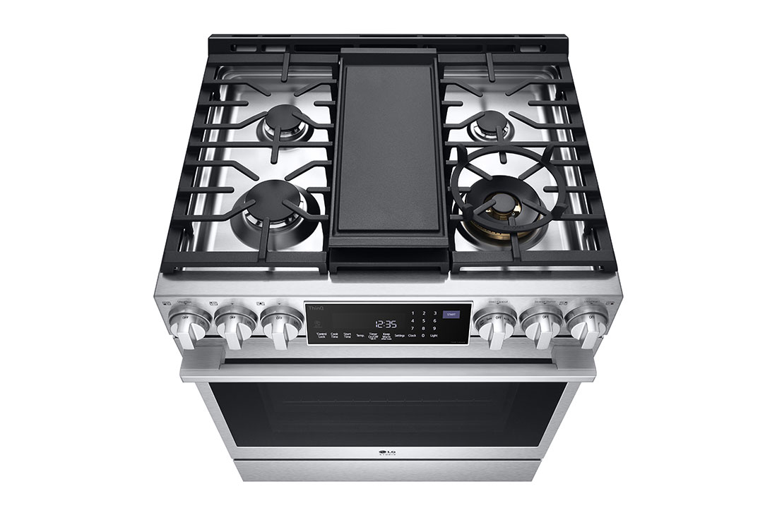 LG ﻿LG STUDIO 6.3 cu. ft. InstaView® Gas Slidein Range with ProBake