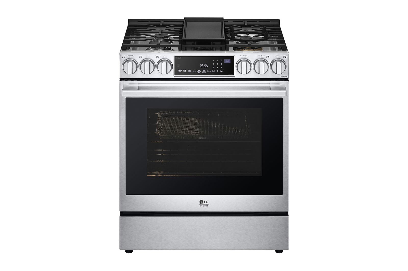 LG ﻿LG STUDIO 6.3 cu. ft. InstaView® Gas Slidein Range with ProBake