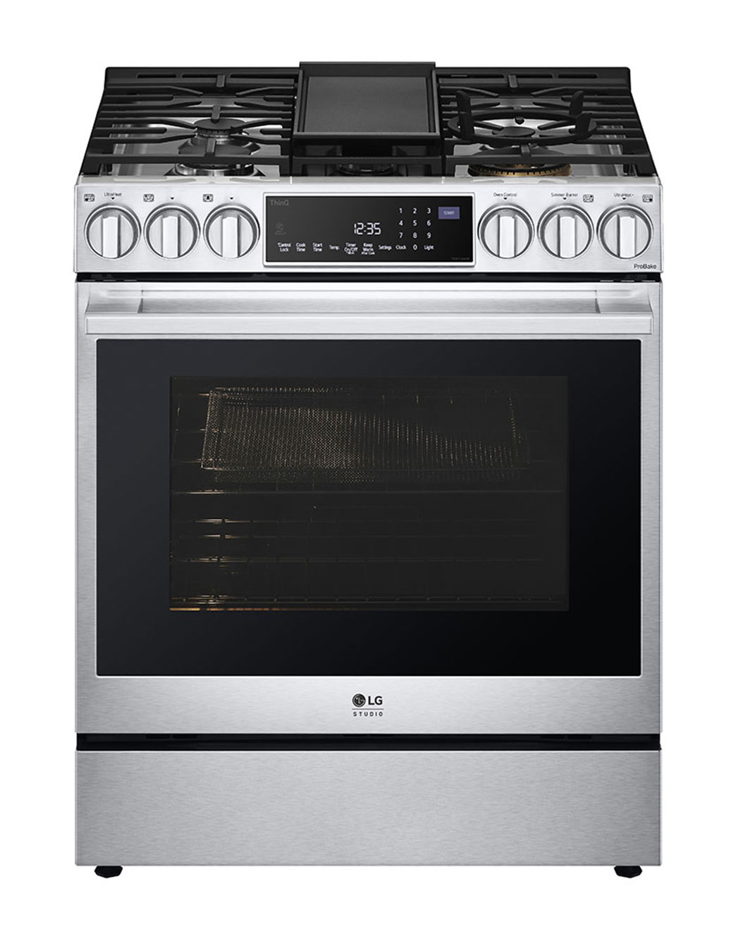LG ﻿LG STUDIO 6.3 cu. ft. InstaView® Gas Slidein Range with ProBake