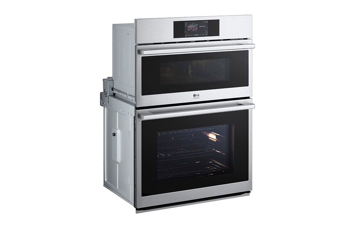 LG STUDIO 1.7/4.7 cu. ft. Combination Double Wall Oven with Air Fry, WCES6428F.BRSLSTD, WCES6428F, thumbnail 2