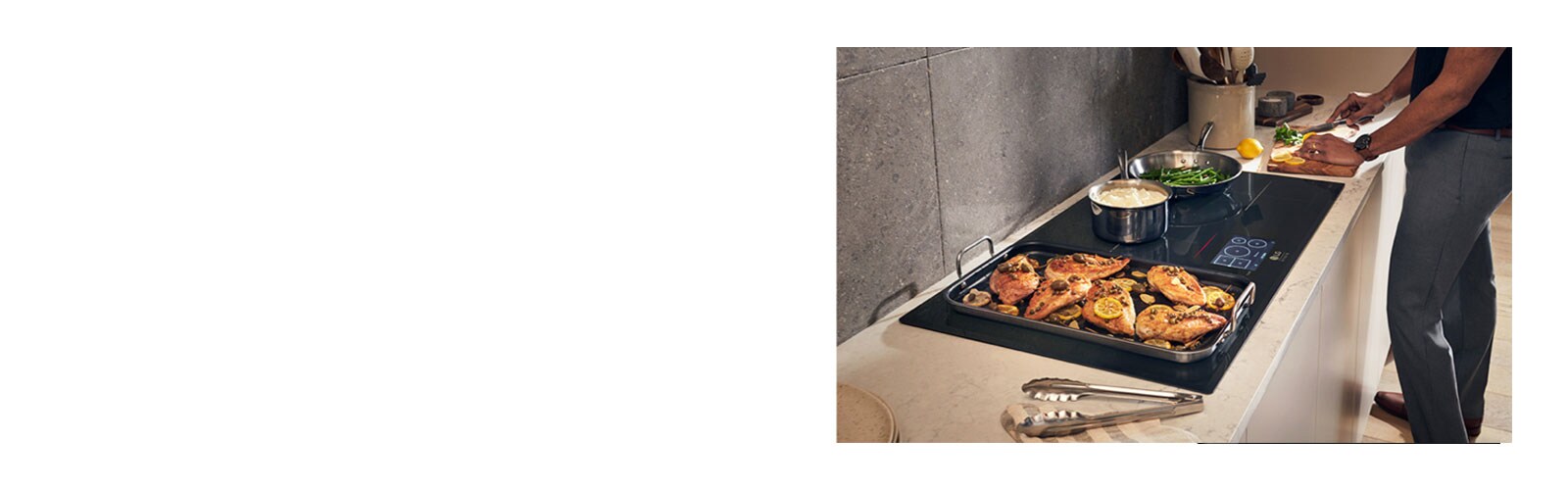 LG STUDIO 36” Induction Cooktop with 5 Burners and Flex Cooking Zone