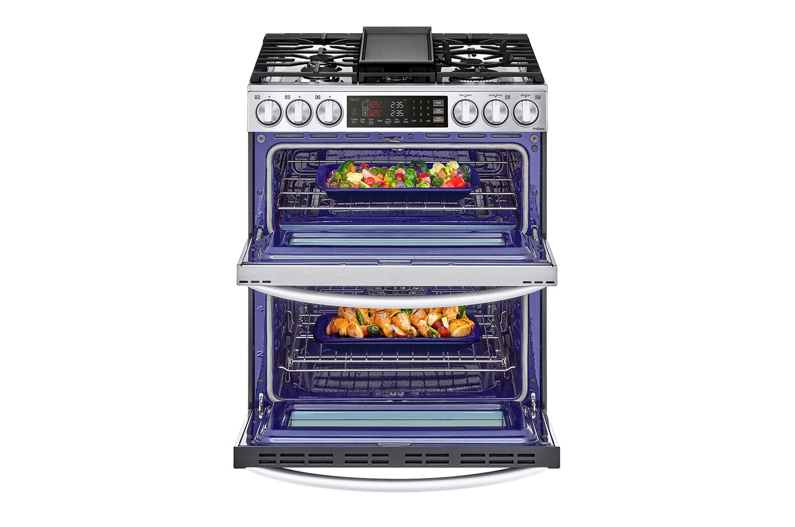 LG 6.9 cu. ft. Smart Gas Double Oven Slidein Range with InstaView