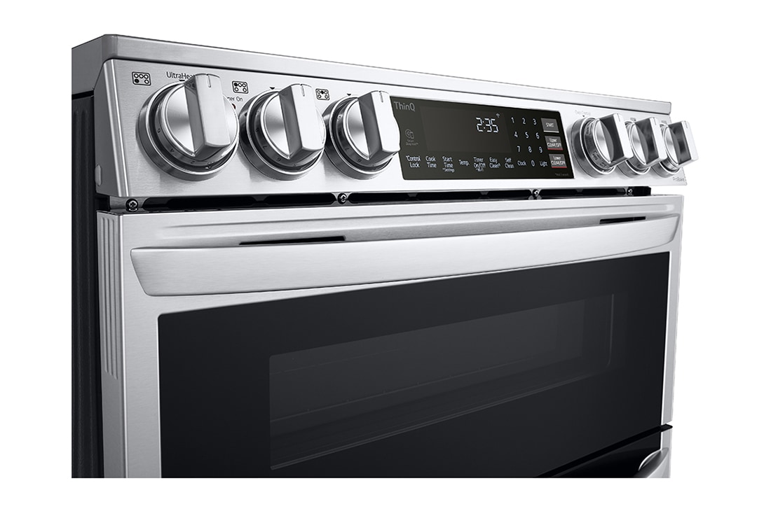 slide in electric range double oven with air fryer