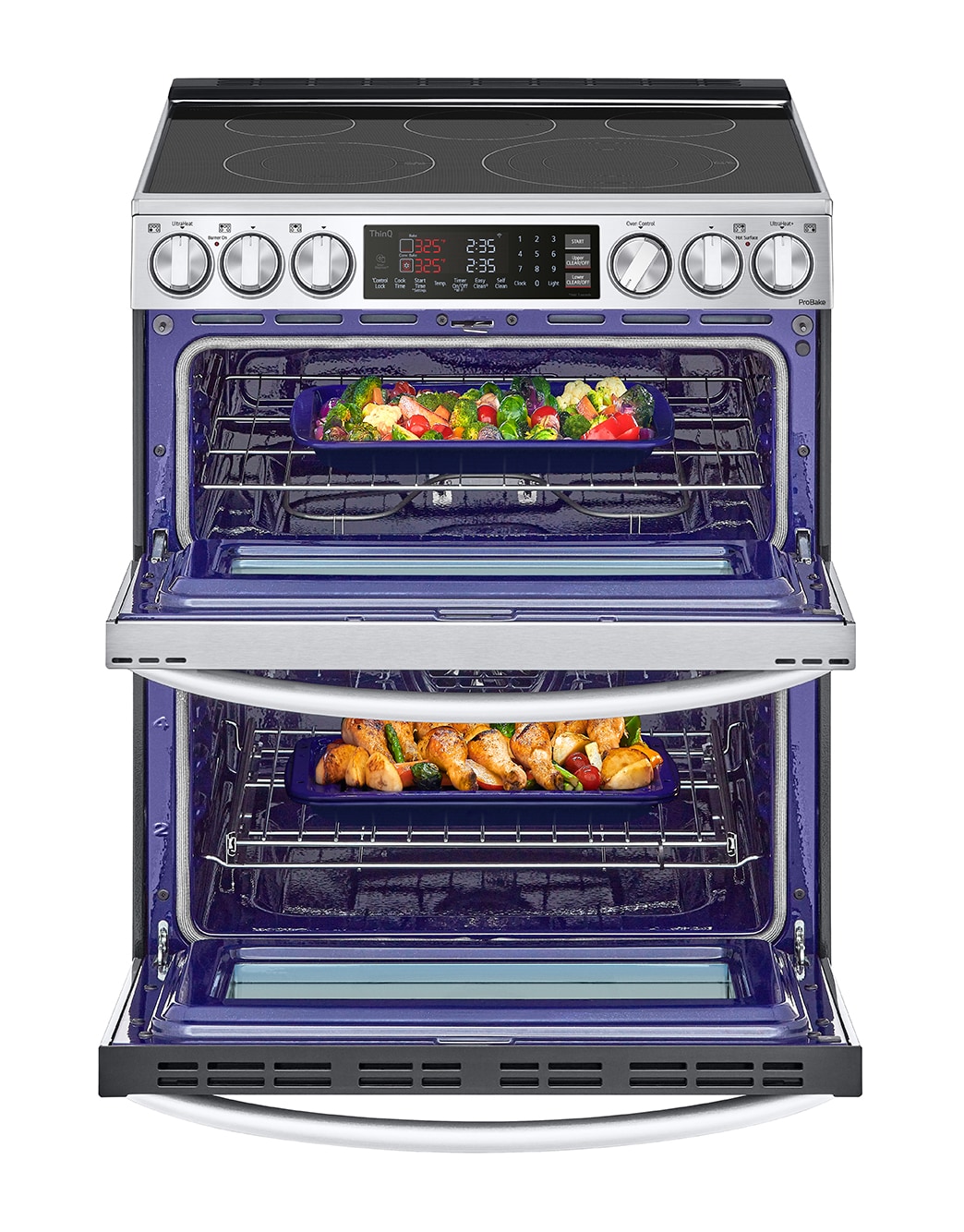 LG 7.3 cu. ft. Smart Electric Double Oven Slidein Range with InstaView