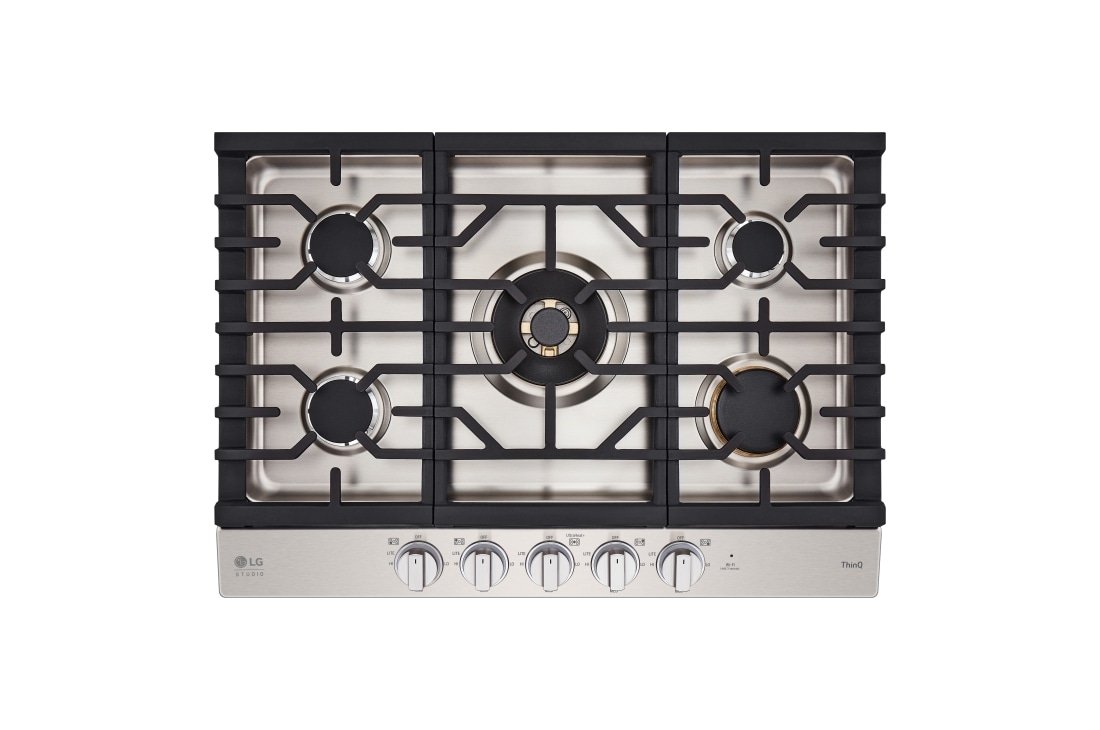 LG STUDIO 30” UltraHeat™ Gas Cooktop with EasyClean® (CBGS3028S) LG USA