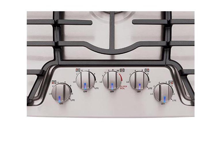 LG LCG3691ST 36 Inch Stainless Steel Gas Cooktop LG USA