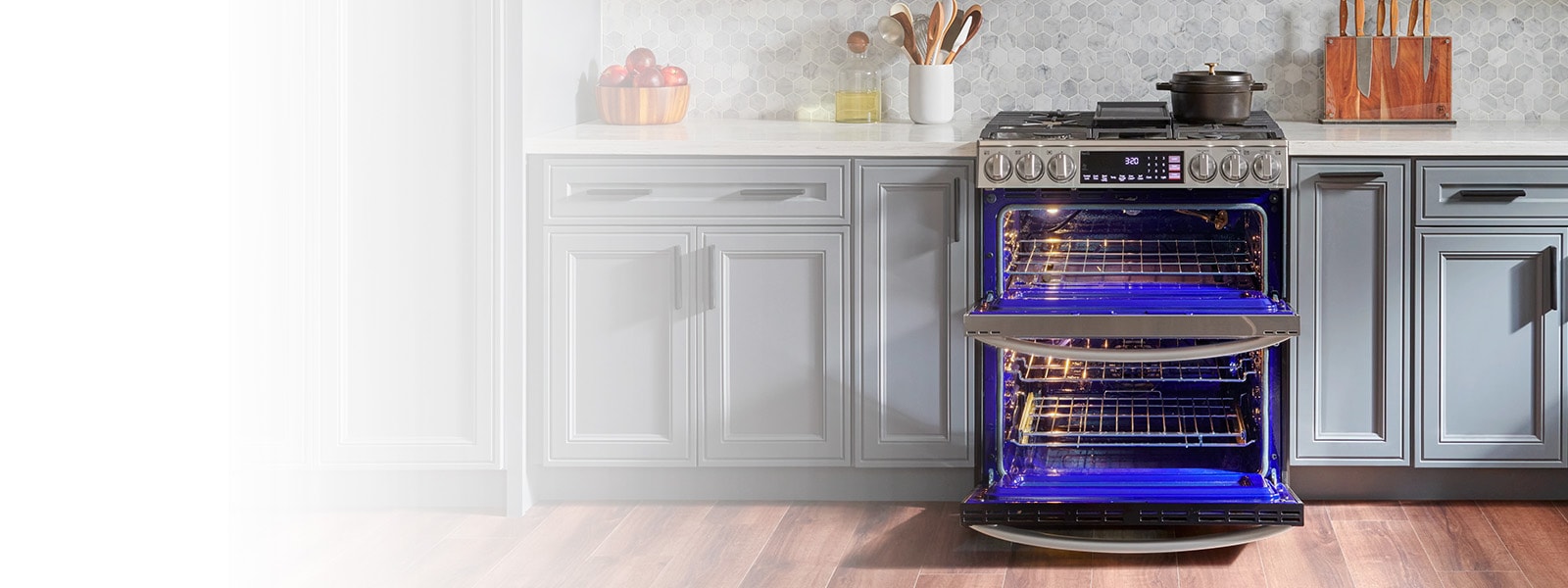 LG 6.9 cu. ft. Smart Gas Double Oven Slidein Range with InstaView
