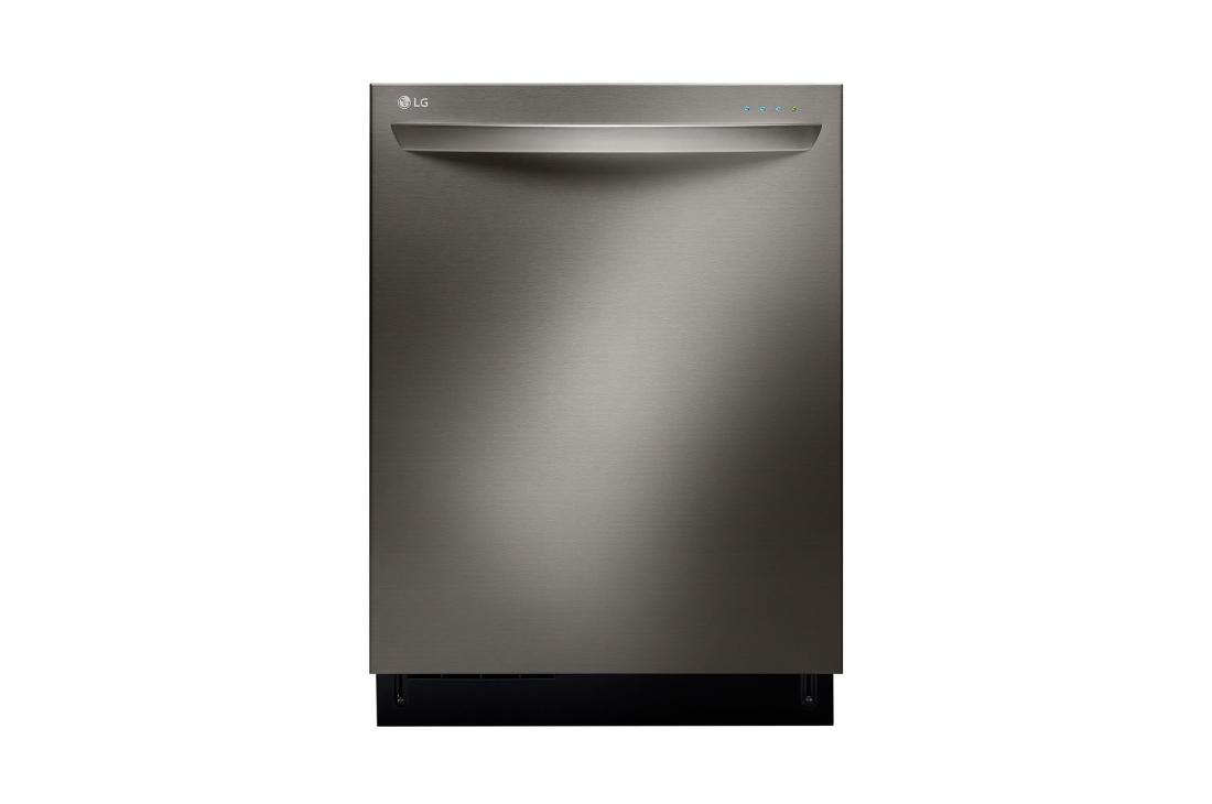 black stainless steel dishwasher cover