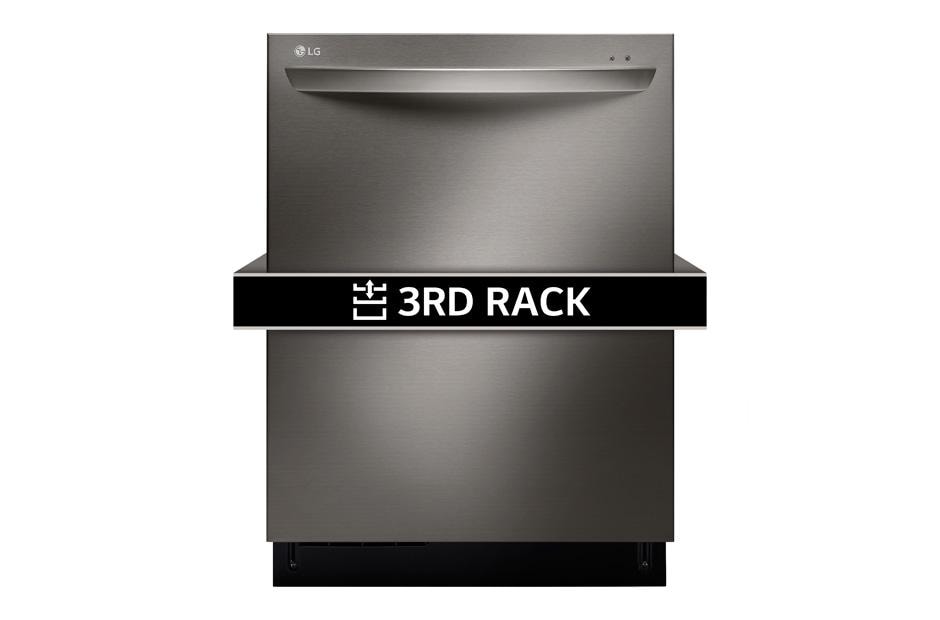 stainless steel and black dishwasher
