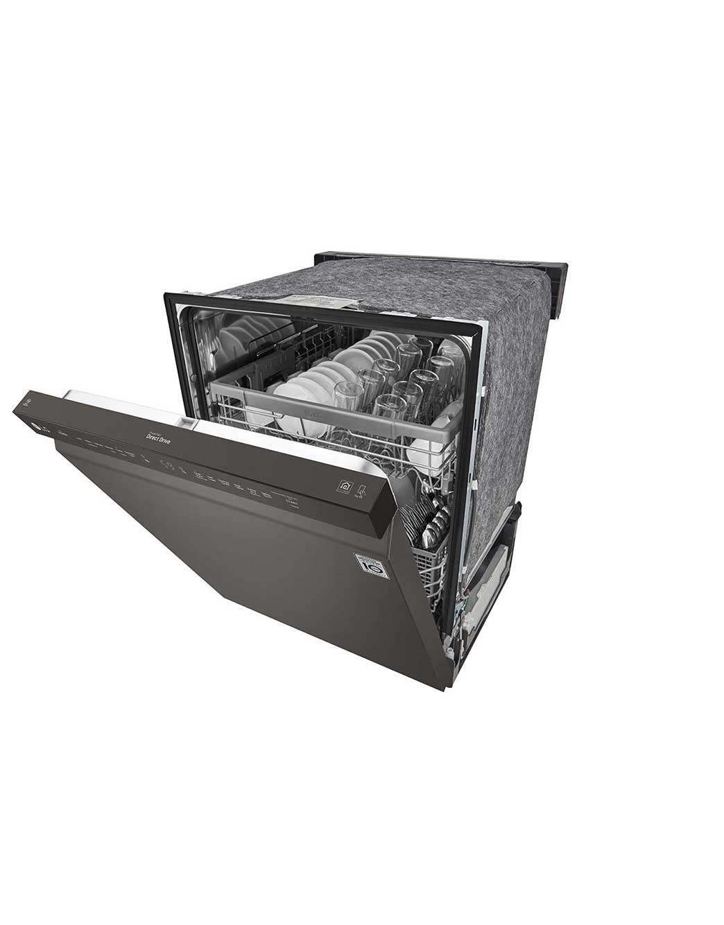 LG Front Control Dishwasher with QuadWash™ and EasyRack™ Plus (LDF5545BD) LG USA