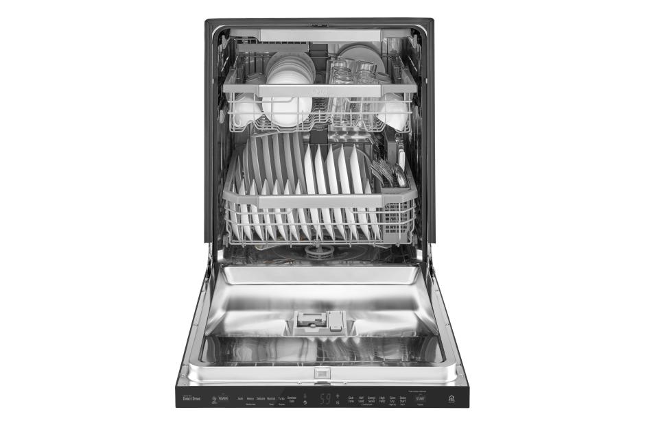 lg top control dishwasher with quadwash and easyrack plus