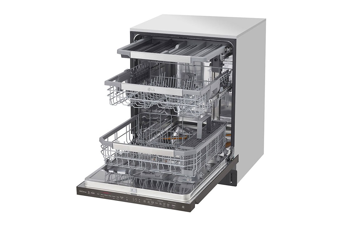 LG Top Control Dishwasher with Quadwash™ and TrueSteam®, Side view, LDP7808BD, thumbnail 9