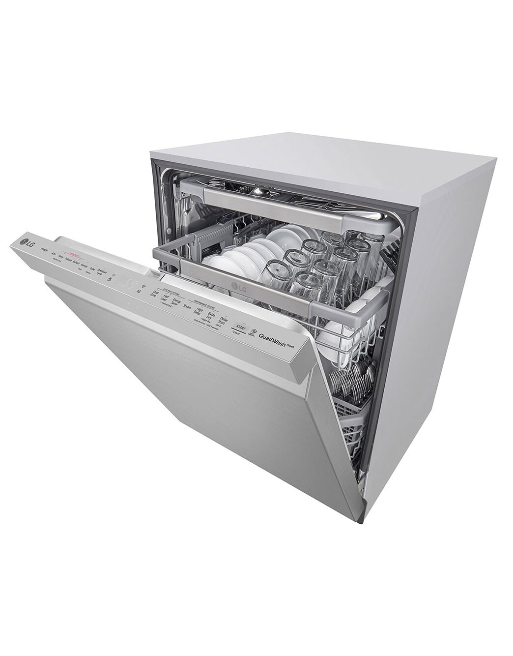 LG Top Control Smart Dishwasher with QuadWash™ & TrueSteam® (Steel
