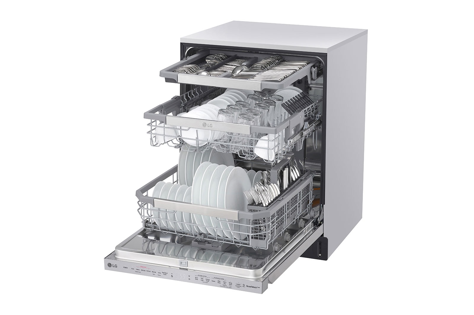 LG Top Control Smart Dishwasher with QuadWash™ & TrueSteam® (Steel