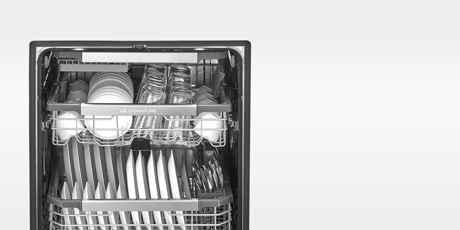 Styled Open Dishwasher