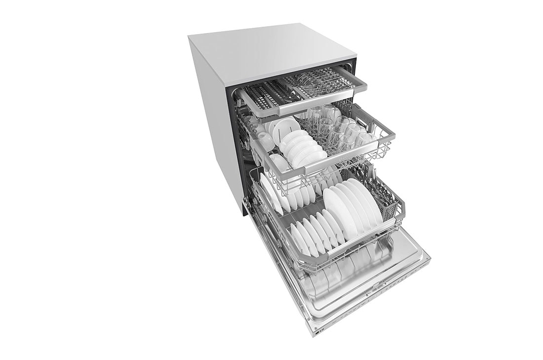 LG Smart Dishwasher with QuadWash™ and Adjustable 3rd Rack, 44dB (LDPN6761T) LG USA