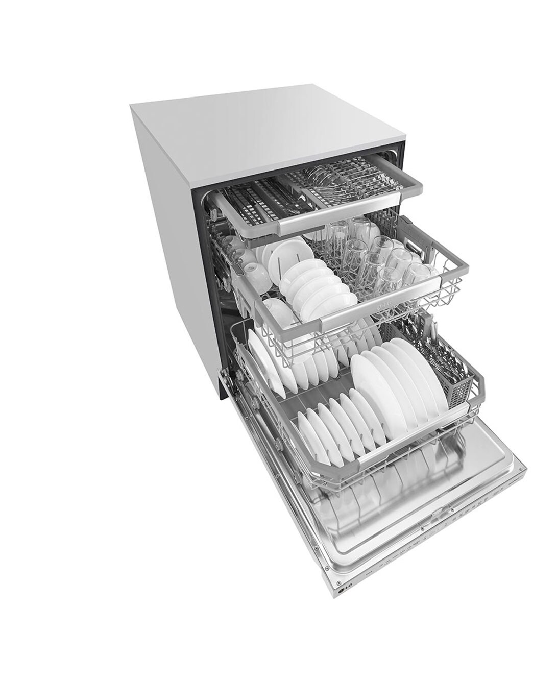 LG Smart Dishwasher with QuadWash™ and Adjustable 3rd Rack, 44dB