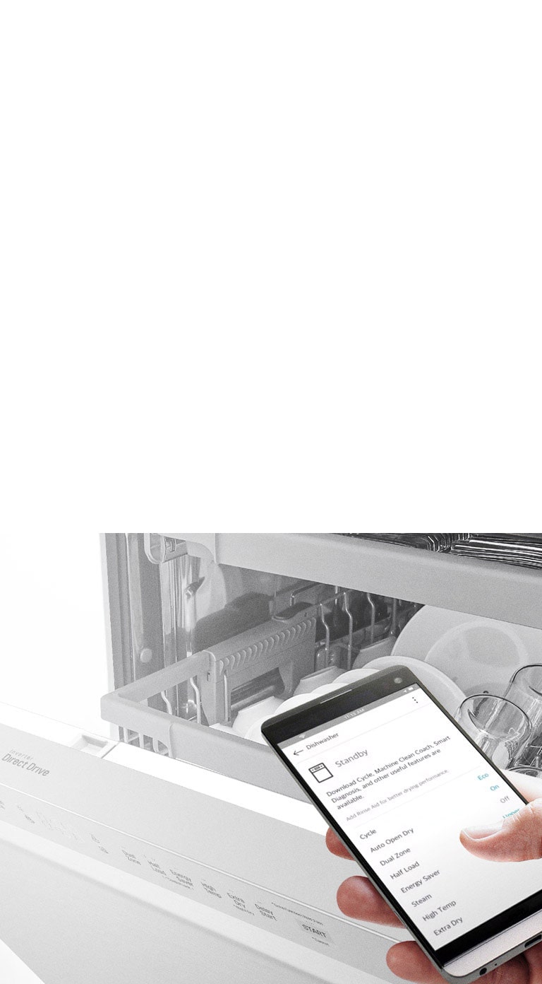 Download new cycles from your phone to your dishwasher2
