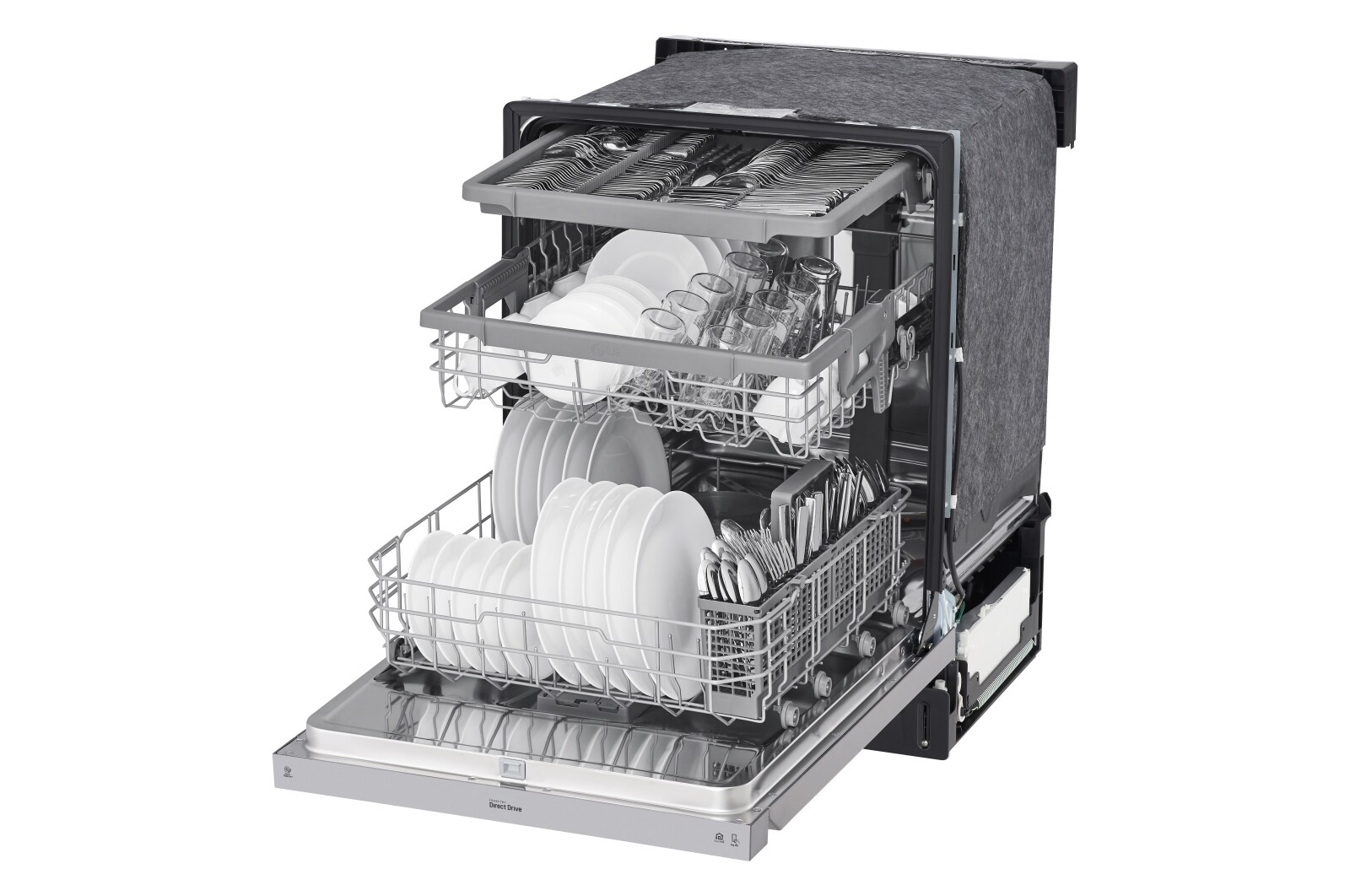 LG Front Control Dishwasher with QuadWash™ (LDFN4542S) LG USA