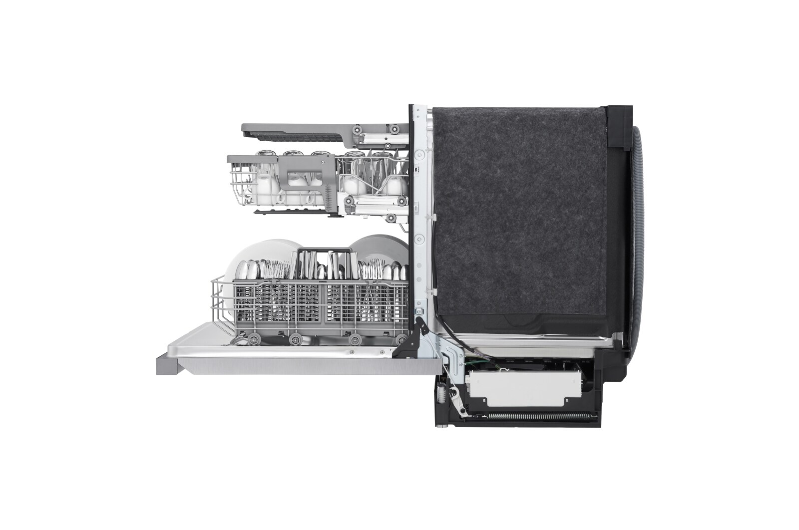 LG Front Control Dishwasher with QuadWash™ (LDFN4542S) LG USA